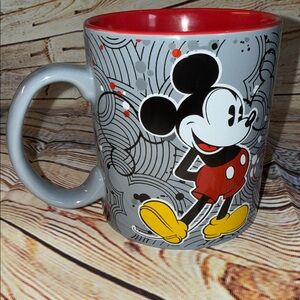 Disney Mickey Mouse Mug in Gray, Red, and Yellow